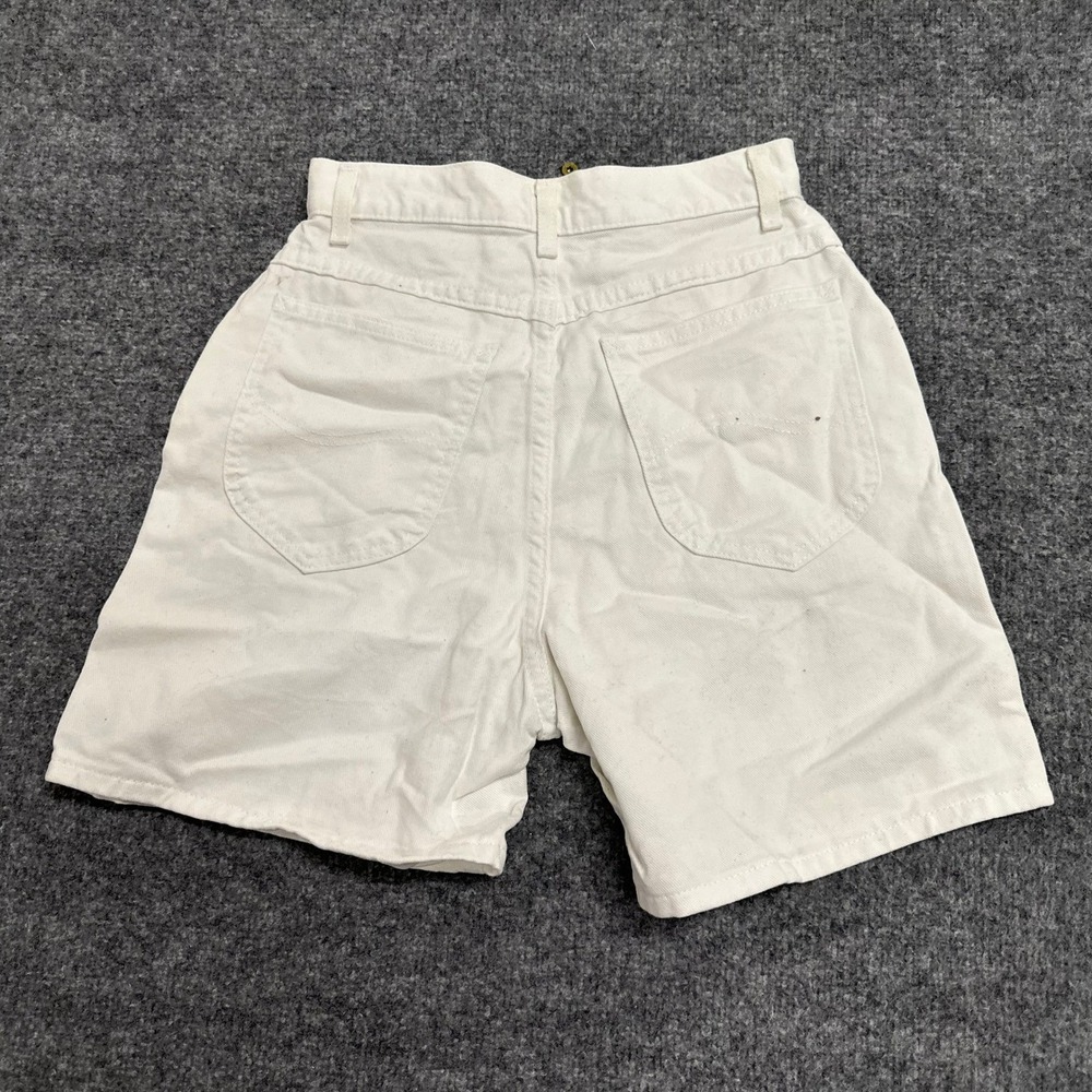 Lee Shorts Womens Size 8 White Denim High Waisted Cotton Vintage Made in USA
